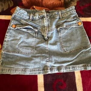 House of Harlow 1960 Blue Denim Mini Skirt